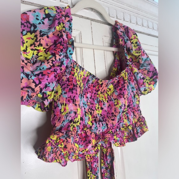 Maaji Monet Allie Beachwear Crop Top AND Autumn Long Skirt SET Multi-color) - Picture 8 of 11